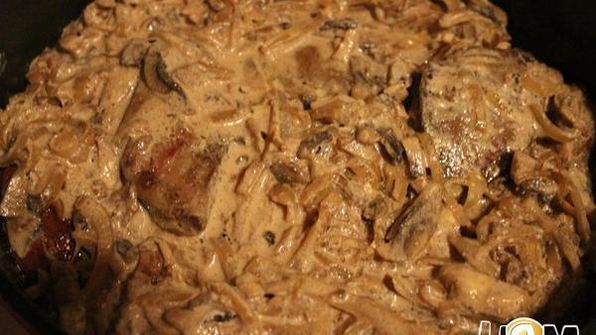 говяжья печень в соусе порто