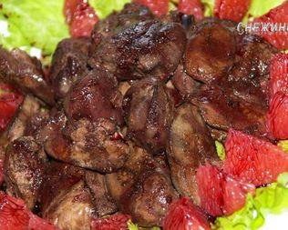 Куриная печень по-анжуйски