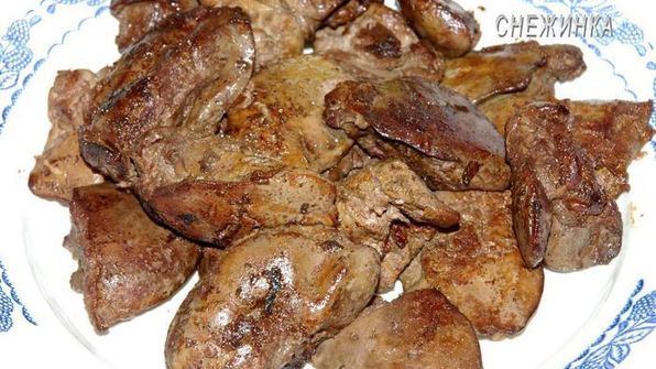 куриная печень по-анжуйски