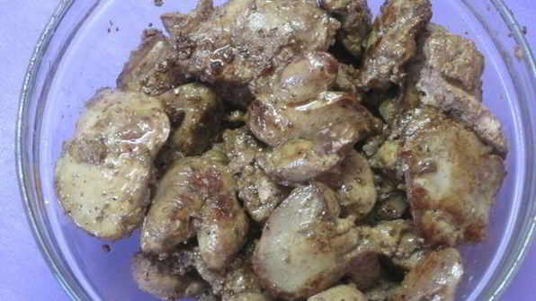 куриная печень со сливочно-горчичным соусом