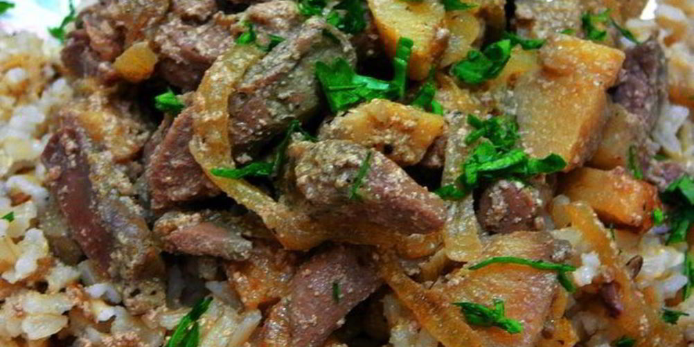 Рецепт печени барашка с айвой