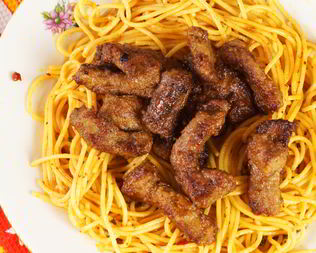 Печень говядины в коньяке