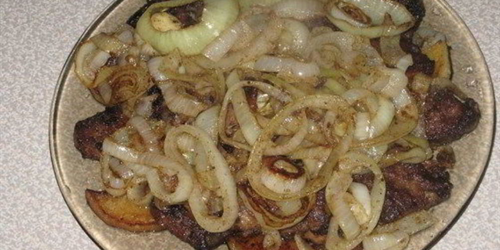 Рецепт печени по-берлински с яблоками