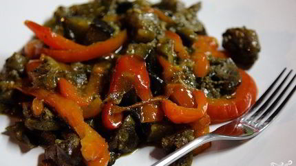 Печень с болгарским перцем