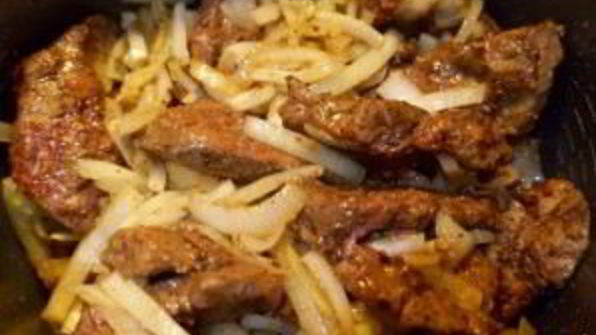 печень с луком по-венециански