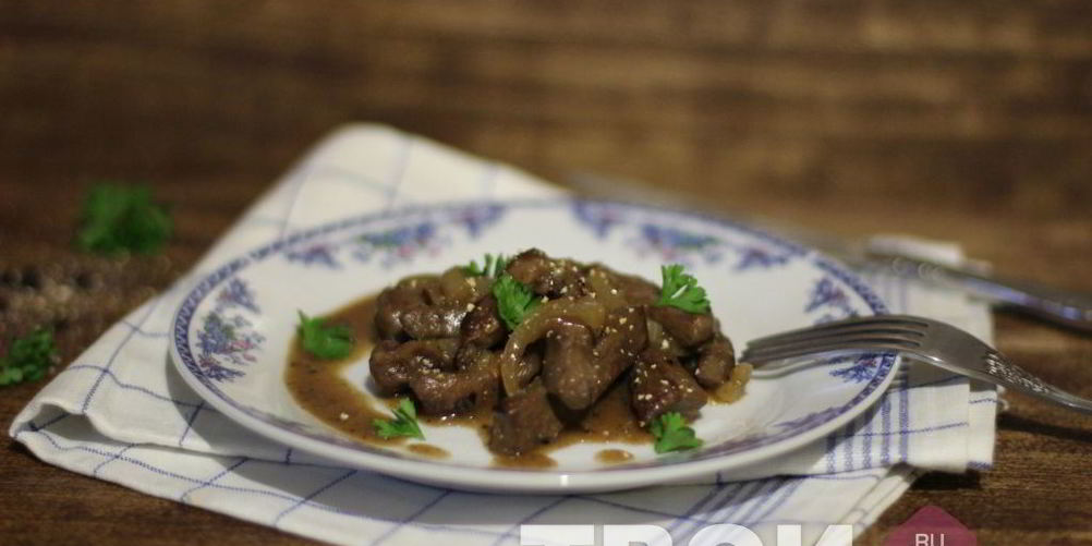 Рецепт печени с луком