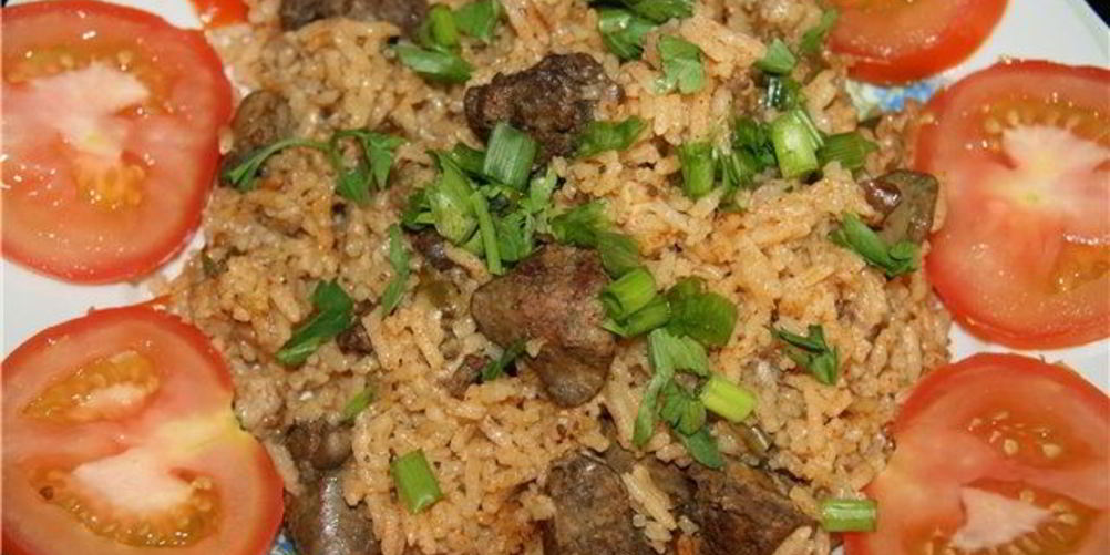 Рецепт печени с рисом