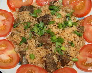 Печень с рисом