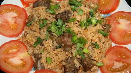 Печень с рисом