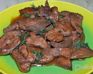 Печень с восточным соусом