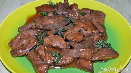 Печень с восточным соусом