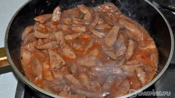 печень с восточным соусом