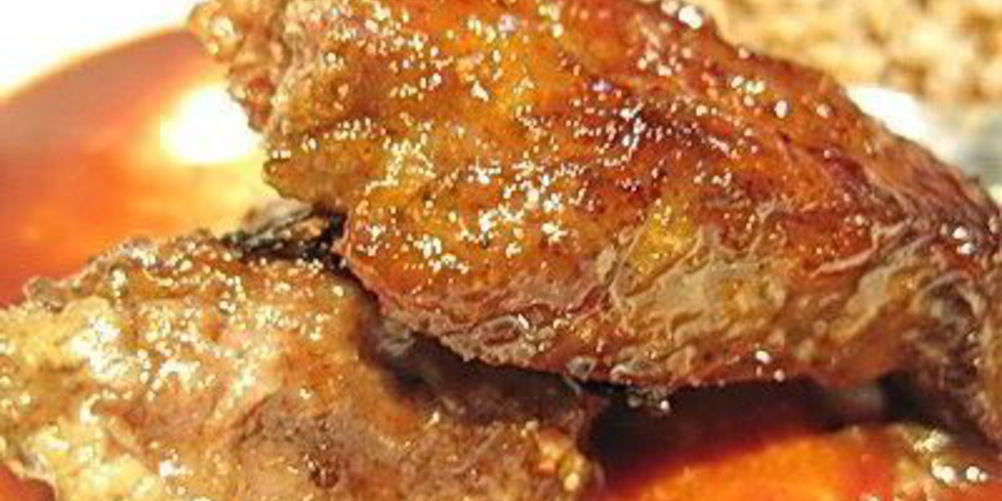 Рецепт печени в апельсиново-винном соусе