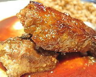 Печень в апельсиново-винном соусе