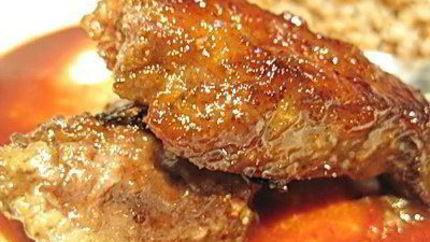 Печень в апельсиново-винном соусе