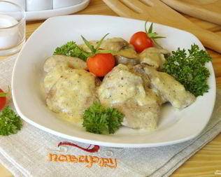 Печенка под соусом