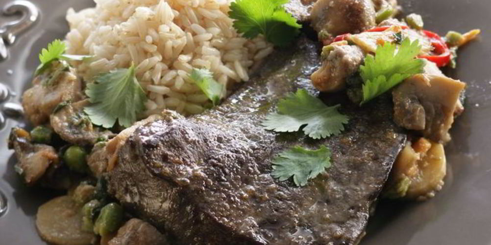 Рецепт телячьей печени с овощами по-азиатски