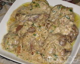 Тушеная говяжья печень