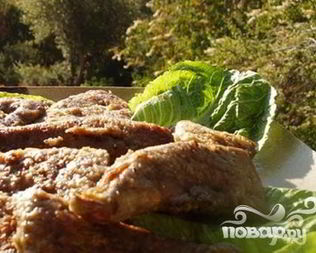 Жареная говяжья печенка с горчицей