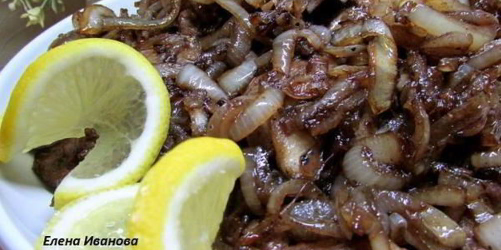 Рецепт жареной куриной печени с луком