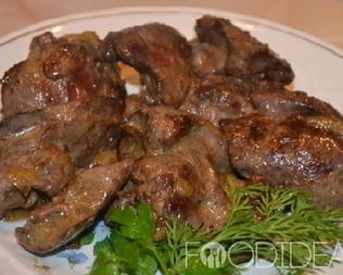 Жареная куриная печень