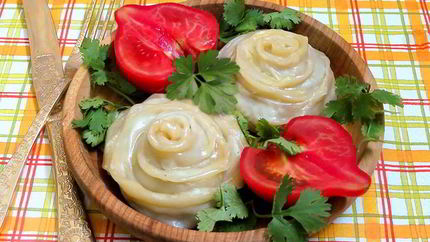 Ленивые пельмени розочки