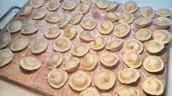 пельмени с рыбой и белыми грибами