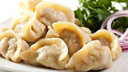 Пельмени с зеленым луком