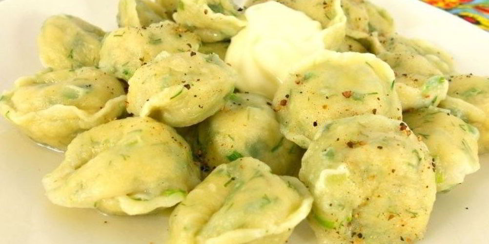 Рецепт пельменей с зеленью