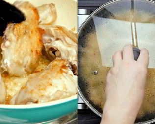 Паэлья с курицей и креветками