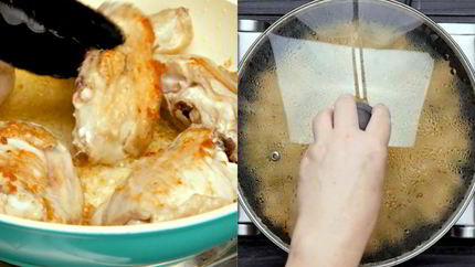 Паэлья с курицей и креветками