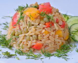 Паэлья с курицей и овощами