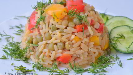 Паэлья с курицей и овощами