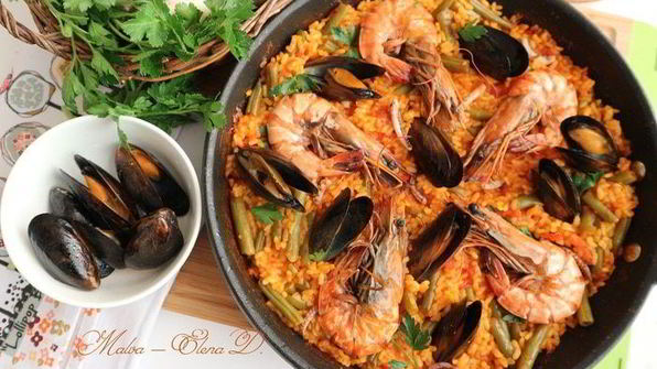 паэлья с морепродуктами