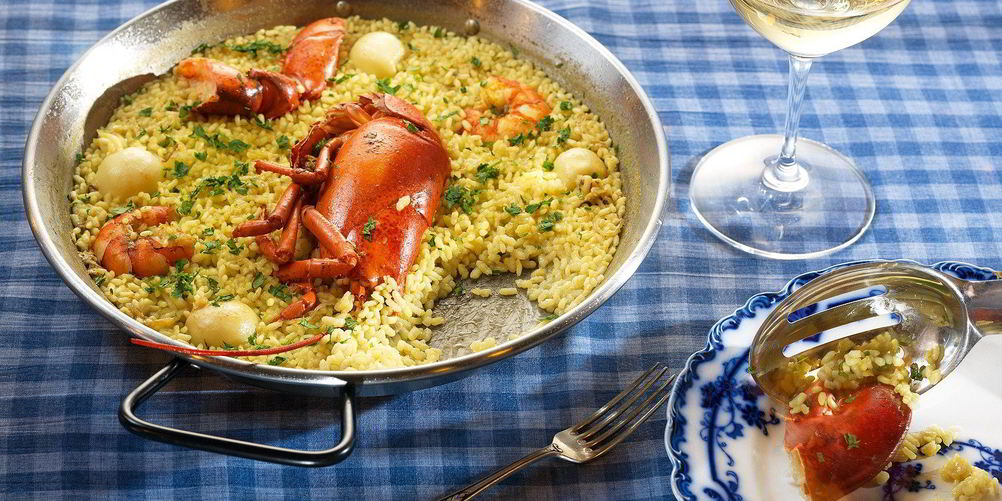 Рецепт паэльи с омаром