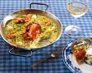 Паэлья с омаром