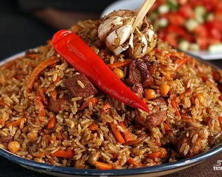 Плов из баранины с нутом