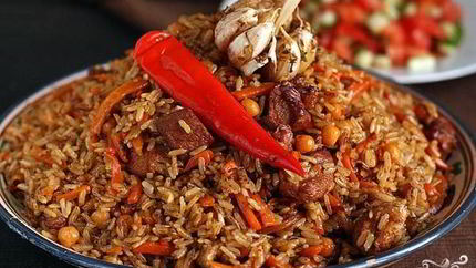 Плов из баранины с нутом