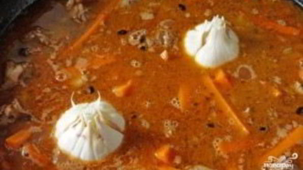 плов из бурого риса со свининой