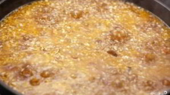 плов из бурого риса со свининой