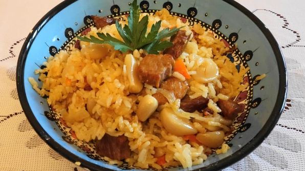 плов с чесноком