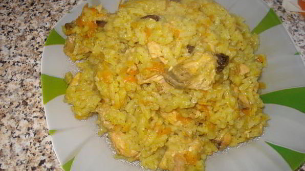 плов с горбушей