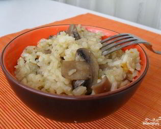 Плов с грибами и мясом