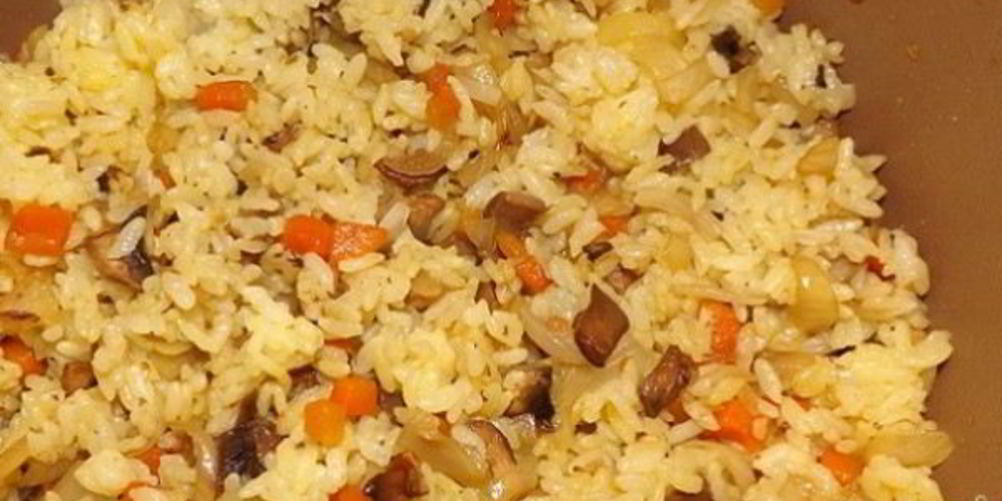 Рецепт плова с грибами в мультиварке