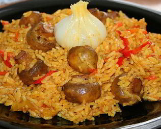 Плов с грибами