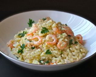 Плов с креветками