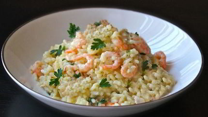 Плов с креветками