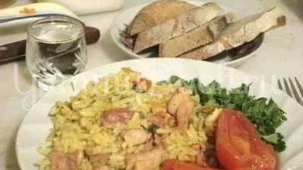 Плов с куриными бедрами