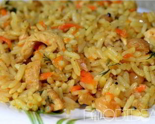 Плов с курицей в мультиварке