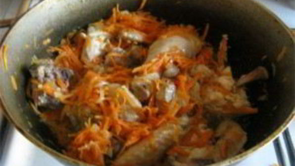 плов с курицей в утятнице